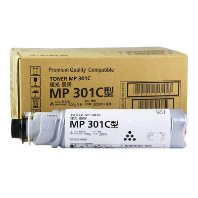 คาร์ทริจโทเนอร์ของริโกห์ รุ่นที่เข้ากันได้ MP301 สีดํา 8K ผลิตหน้า ISO SGS รับรอง เหมาะสําหรับเครื่องพิมพ์ Ricoh Aficio MP301