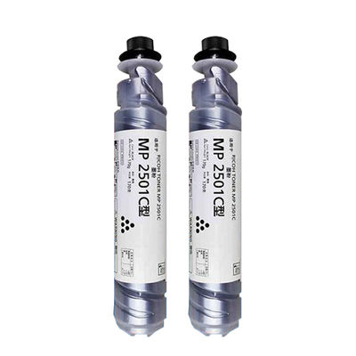 มีการสั่งตัวอย่างสําหรับการทดสอบกระสุนโทเนอร์สีดํา Ricoh MP2501C สําหรับเครื่องถ่าย MP2014 MP2001 MP2501