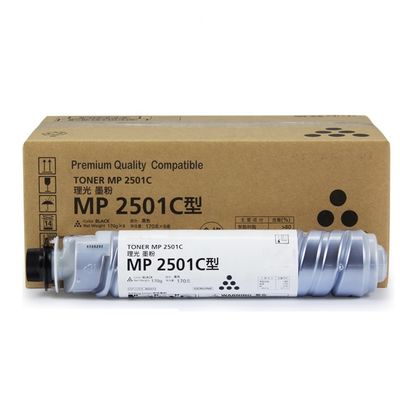 มีการสั่งตัวอย่างสําหรับการทดสอบกระสุนโทเนอร์สีดํา Ricoh MP2501C สําหรับเครื่องถ่าย MP2014 MP2001 MP2501