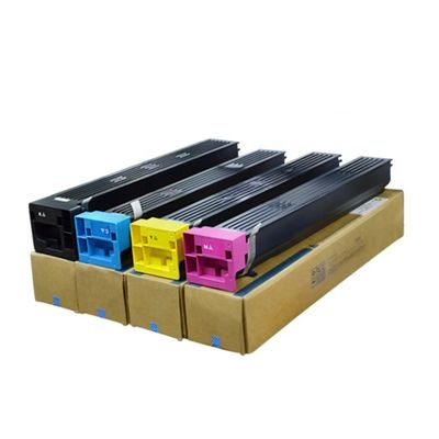 ตลับหมึก Minolta สำหรับ Konica Minolta Bizhub C654 C754 สีดำ ฟ้า เหลือง ม่วง พร้อมจำนวนหน้าที่พิมพ์และพิมพ์